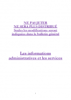 2017 – Informations administratives